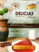 Poster Delicias Flan 3 Slice ENG
